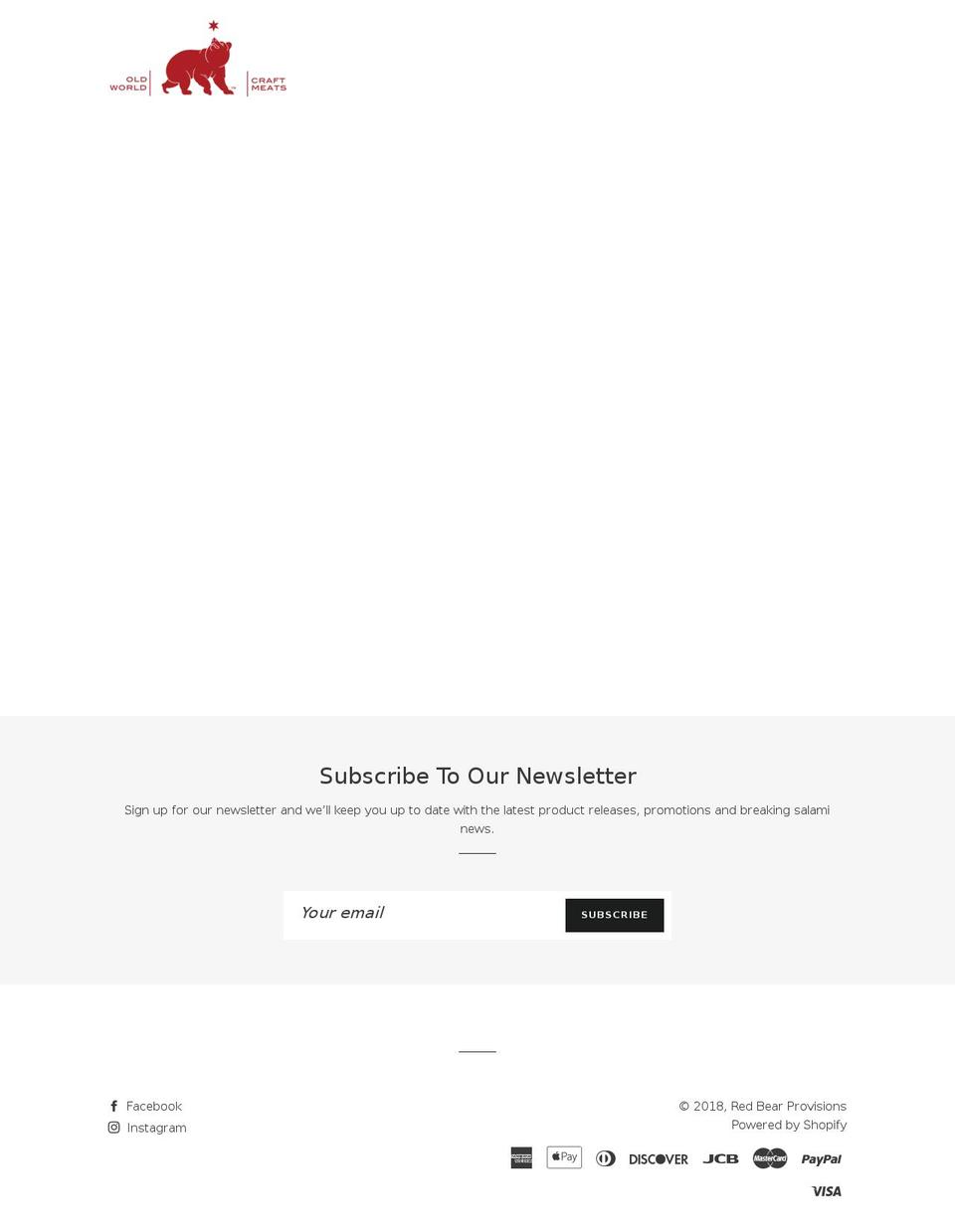 redbearprovisions.com — Shopify storefront screenshot