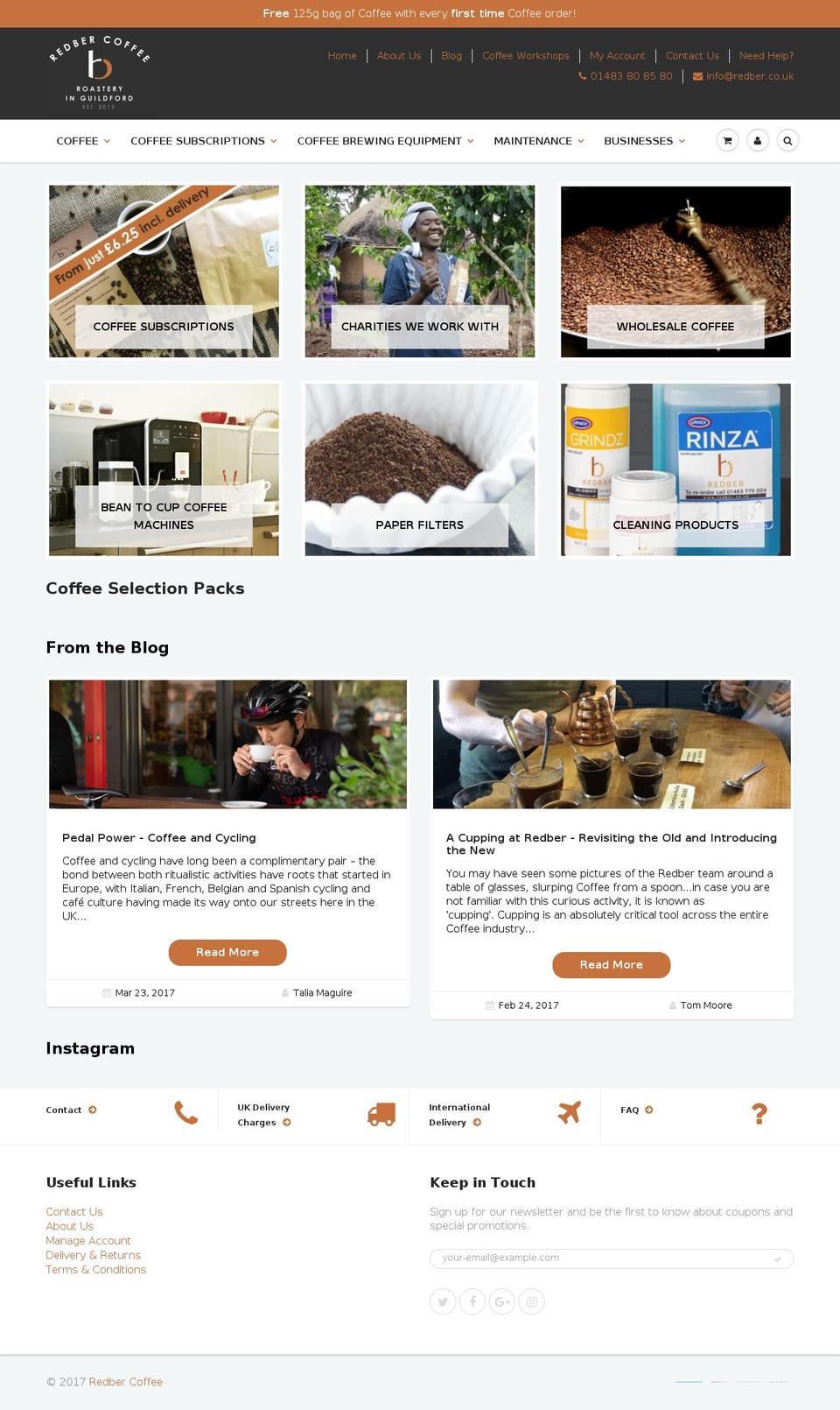 Story Shopify theme site example redber.co.uk