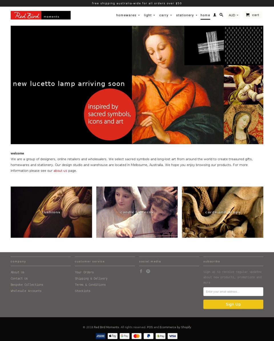 redbirdmoments.com — Shopify storefront screenshot