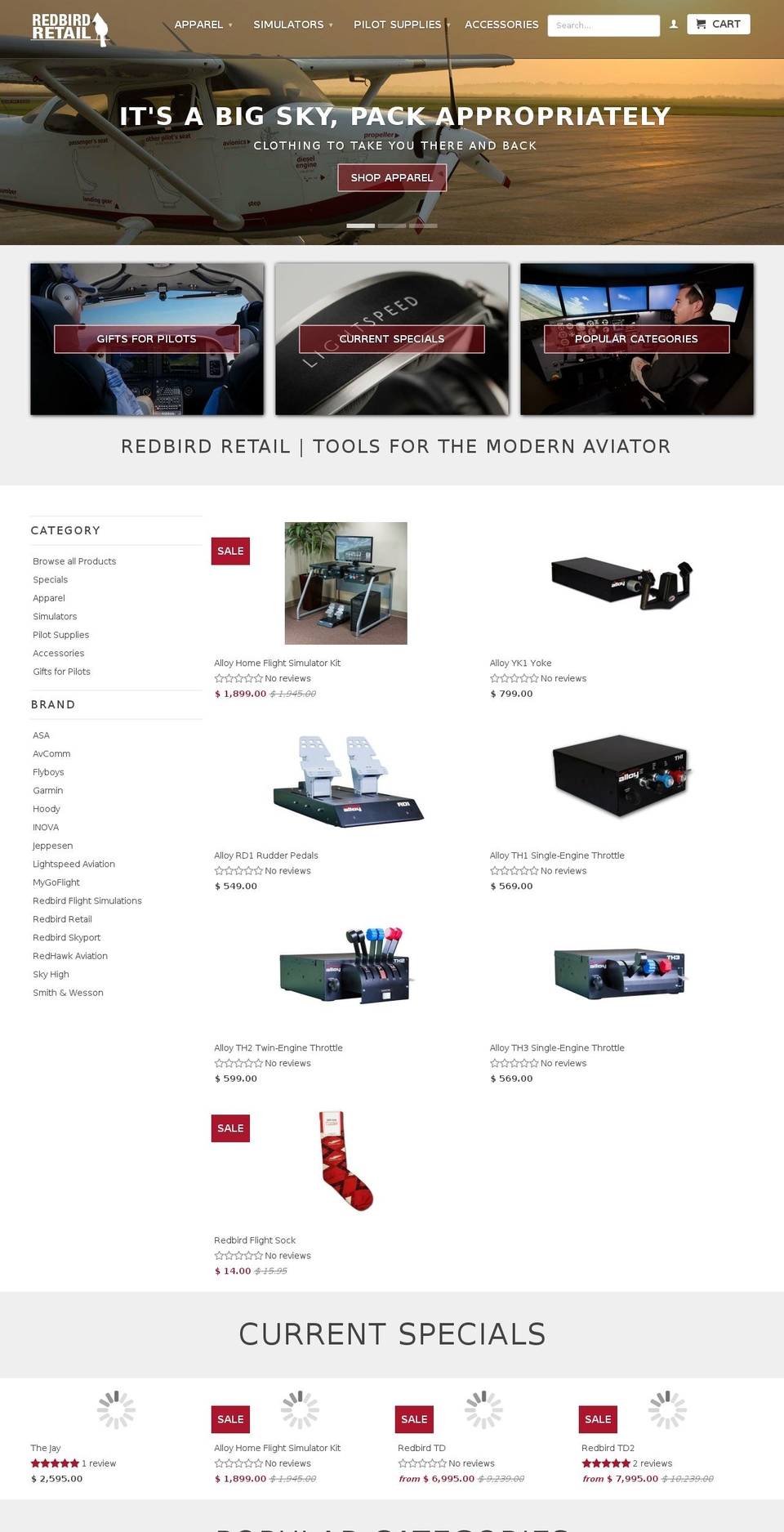 redbirdretail.com — Shopify storefront screenshot