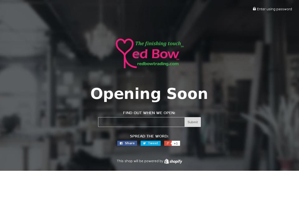 redbowtrading.com shopify website screenshot