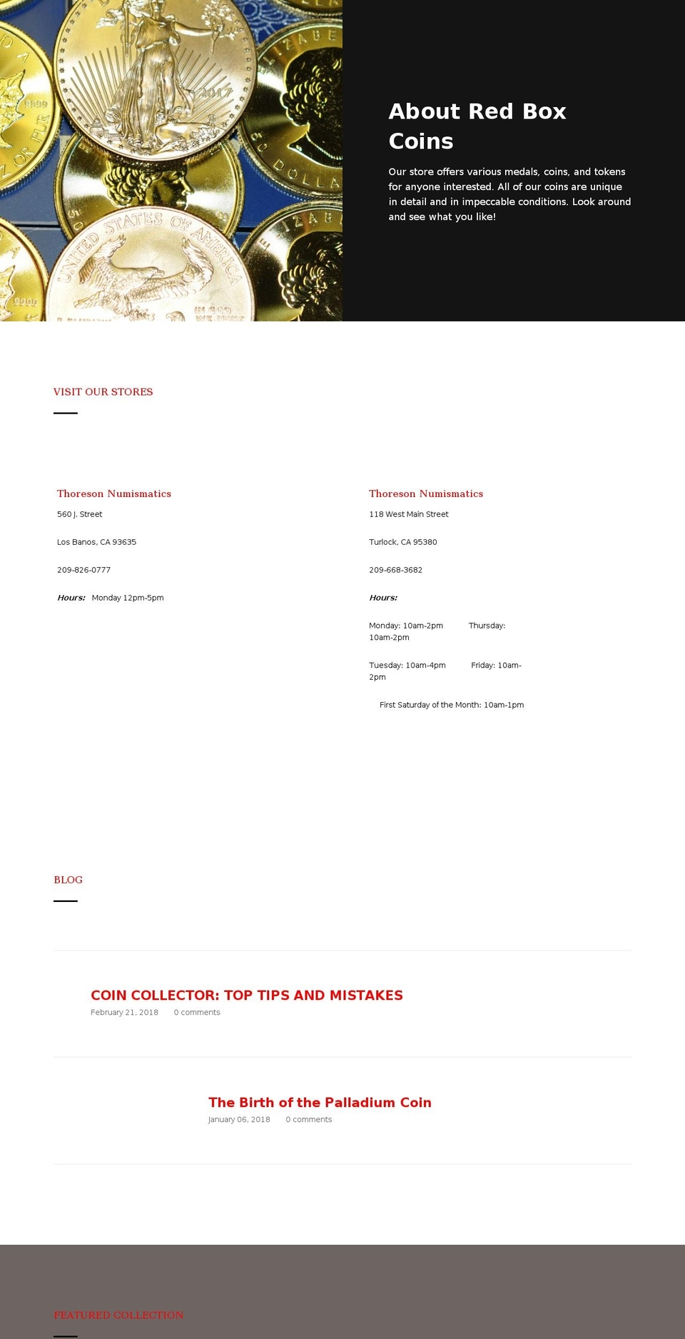 redboxcoins.com — Shopify storefront screenshot