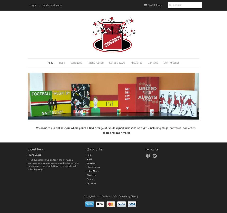 redboxes.biz shopify website screenshot