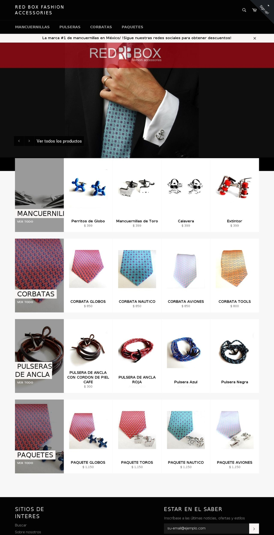 redboxmx.com shopify website screenshot