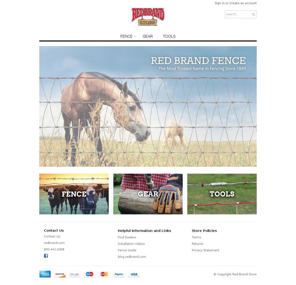 redbrandstore.com shopify website screenshot