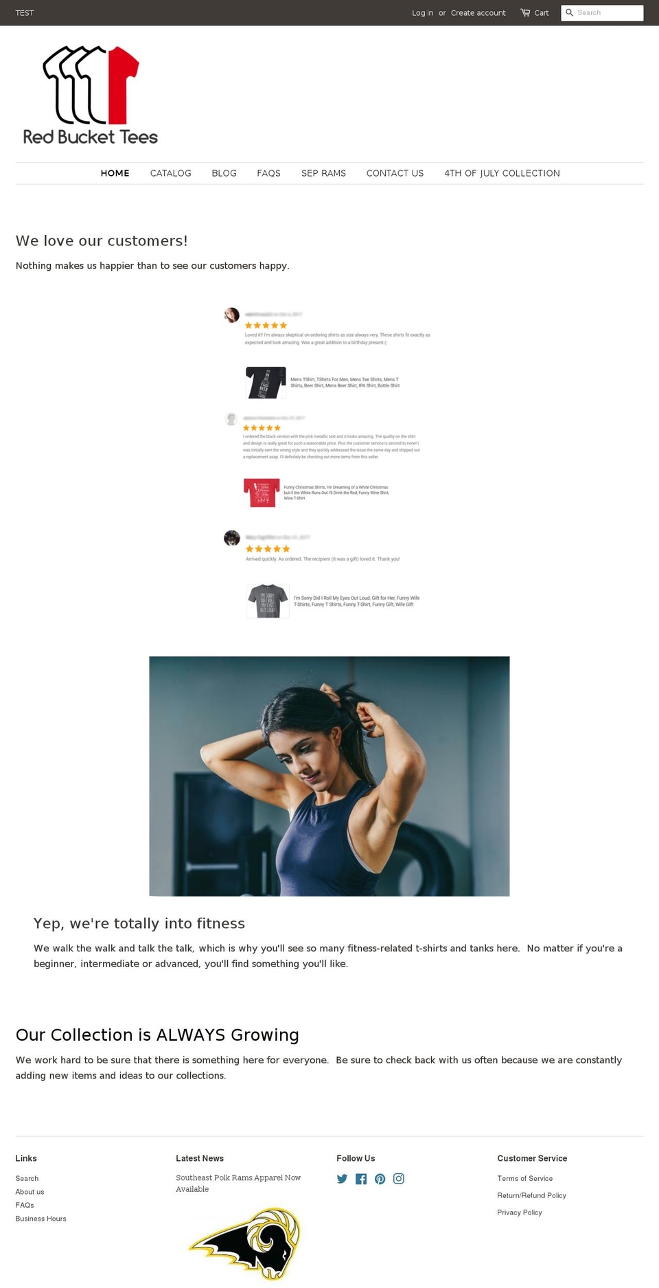 redbuckettees.com — Shopify storefront screenshot