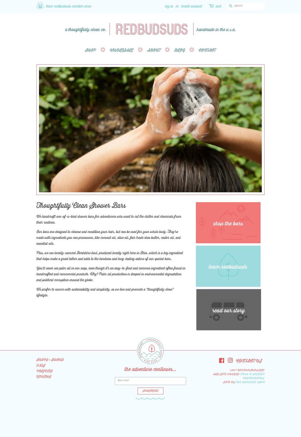 redbudsuds.com shopify website screenshot