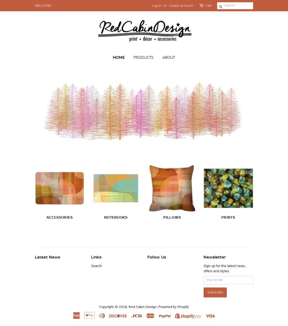 redcabindesign.com — Shopify storefront screenshot