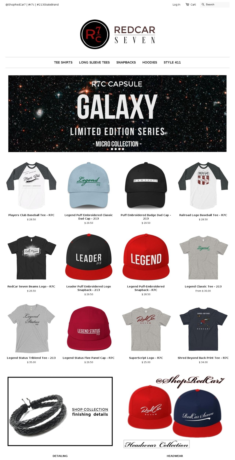 redcar7.com shopify website screenshot