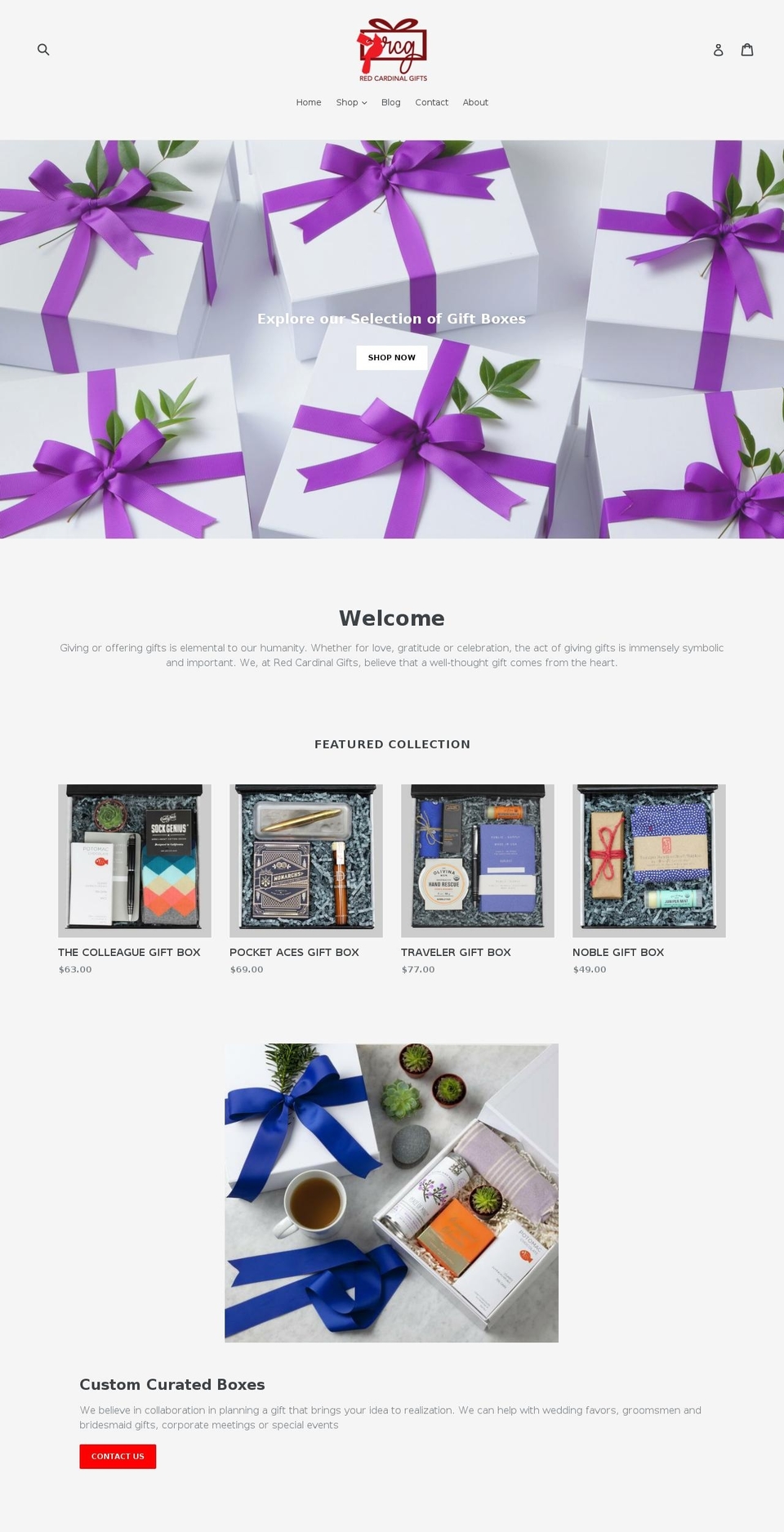 redcardinalgifts.com — Shopify storefront screenshot