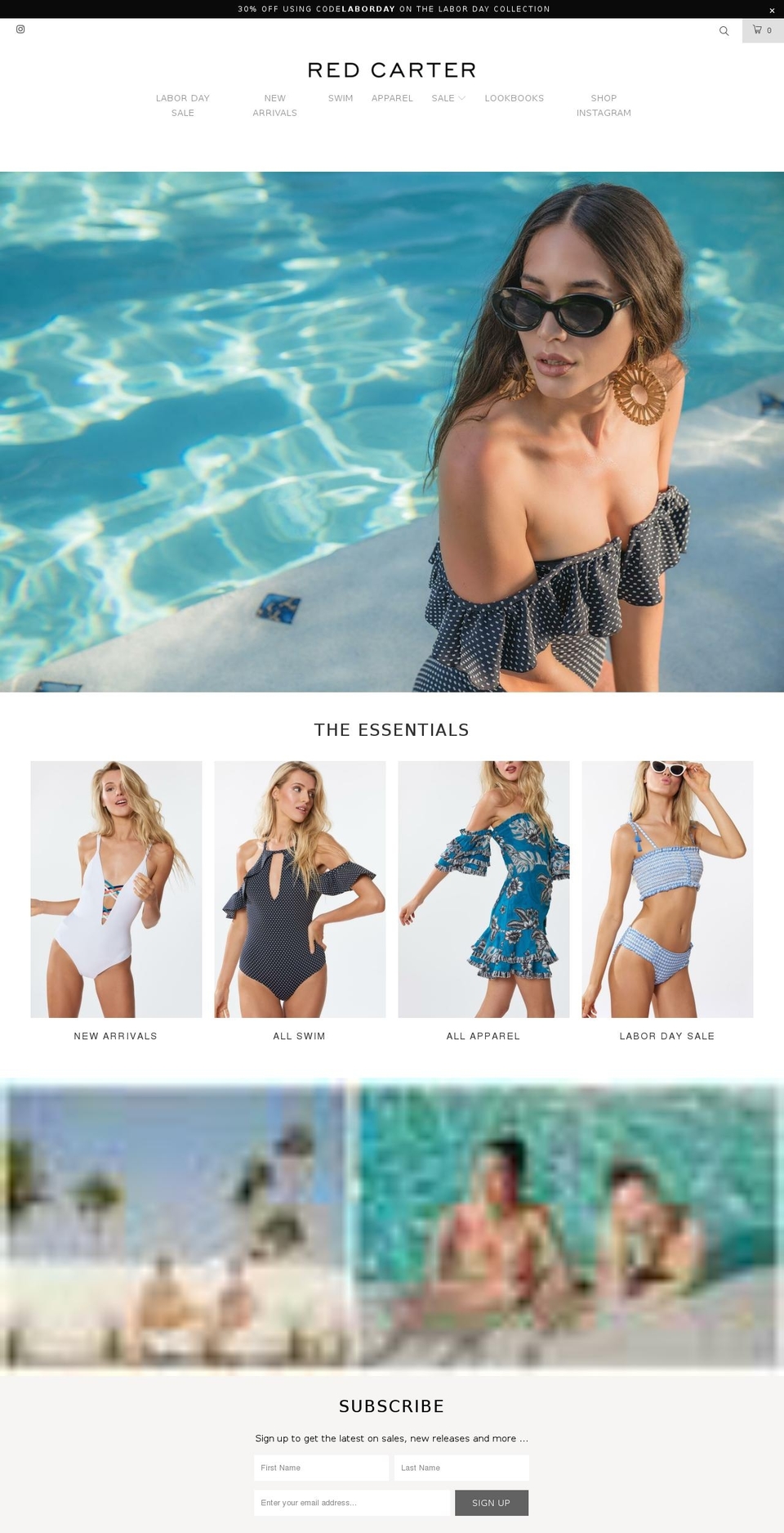 redcarterswim.com — Shopify storefront screenshot