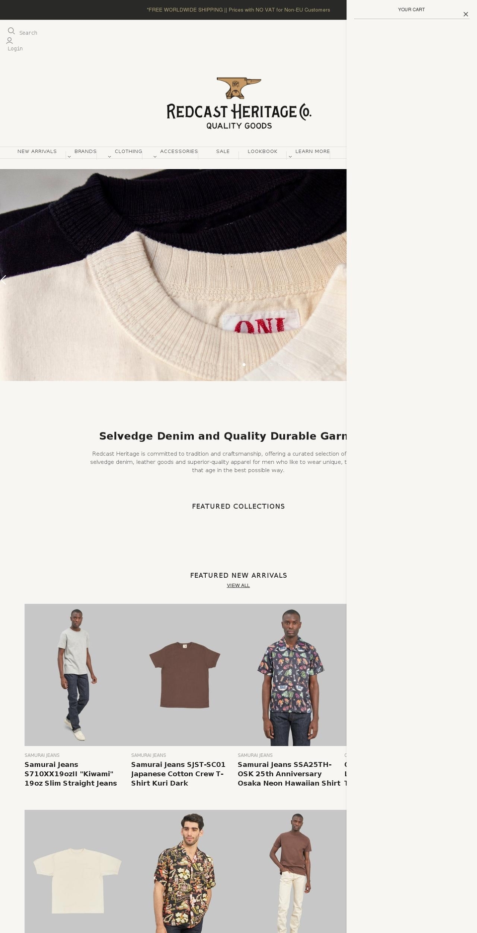 redcastheritage.com — Shopify storefront screenshot