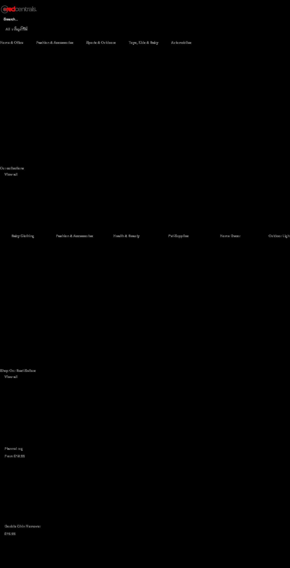 redcentrals.com shopify website screenshot