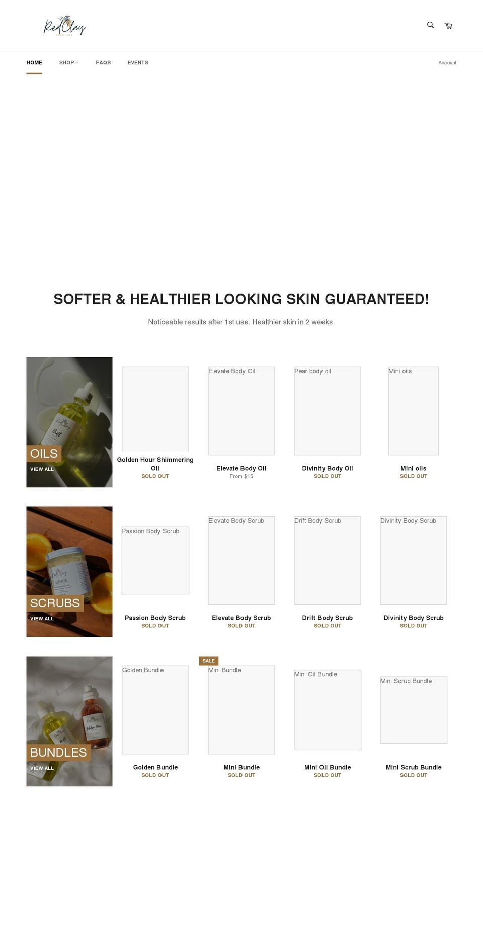 redclayherbiary.com shopify website screenshot