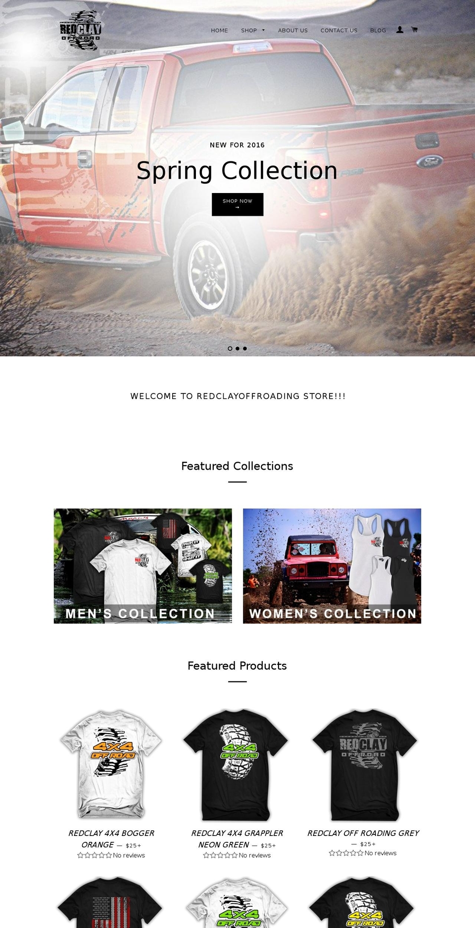 redclayoffroading.com shopify website screenshot