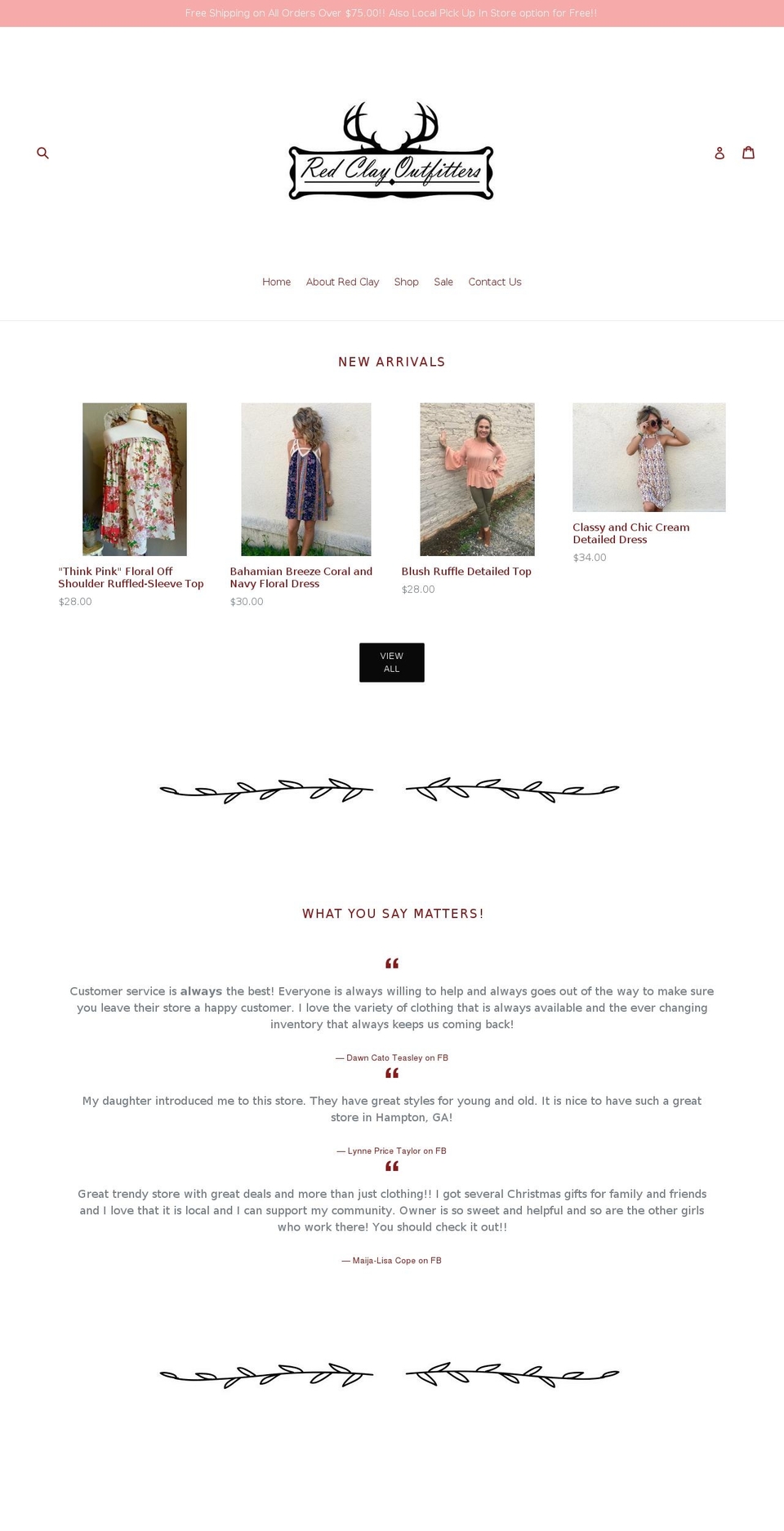 redclayoutfitter.com shopify website screenshot