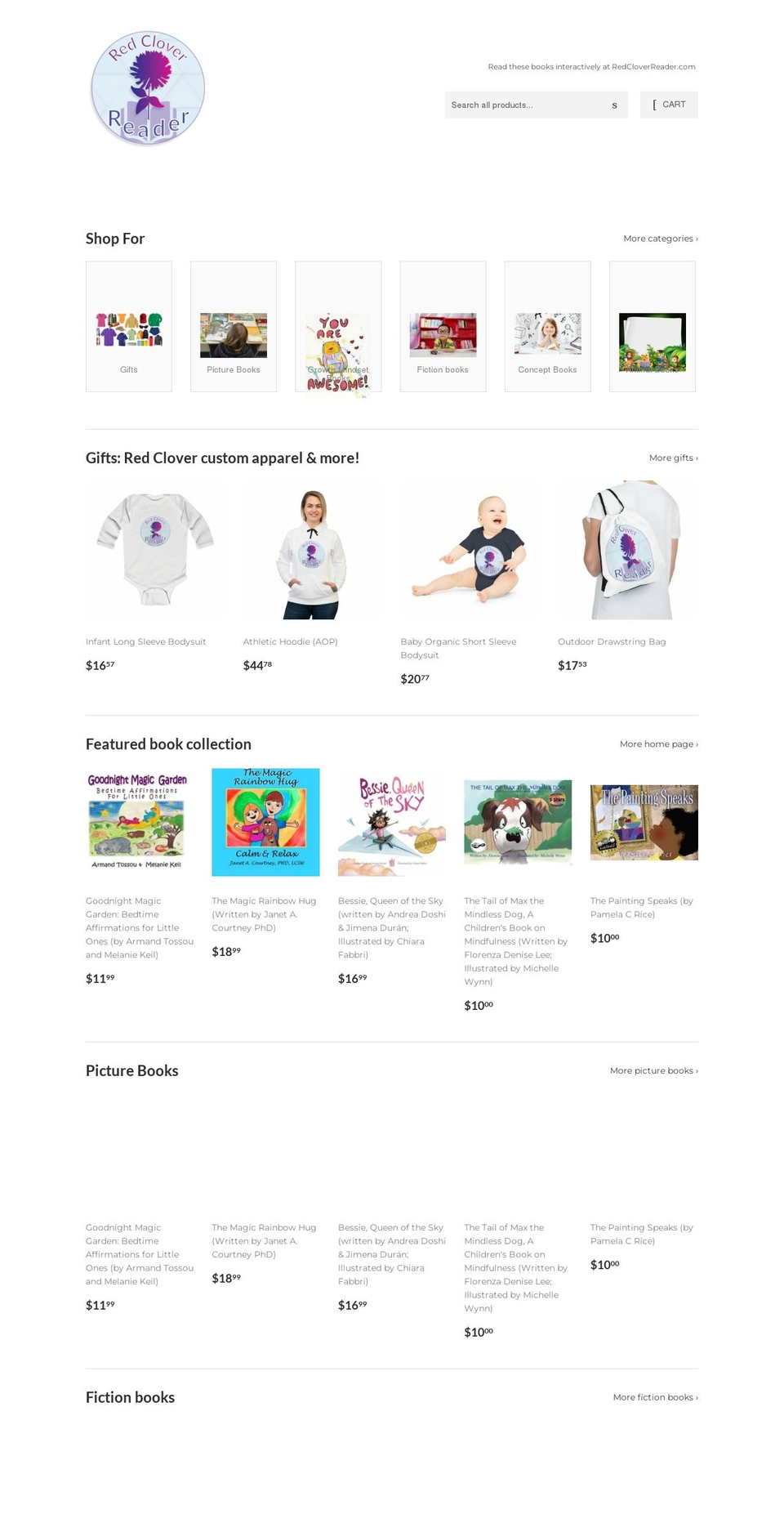 redcloverkids.com shopify website screenshot
