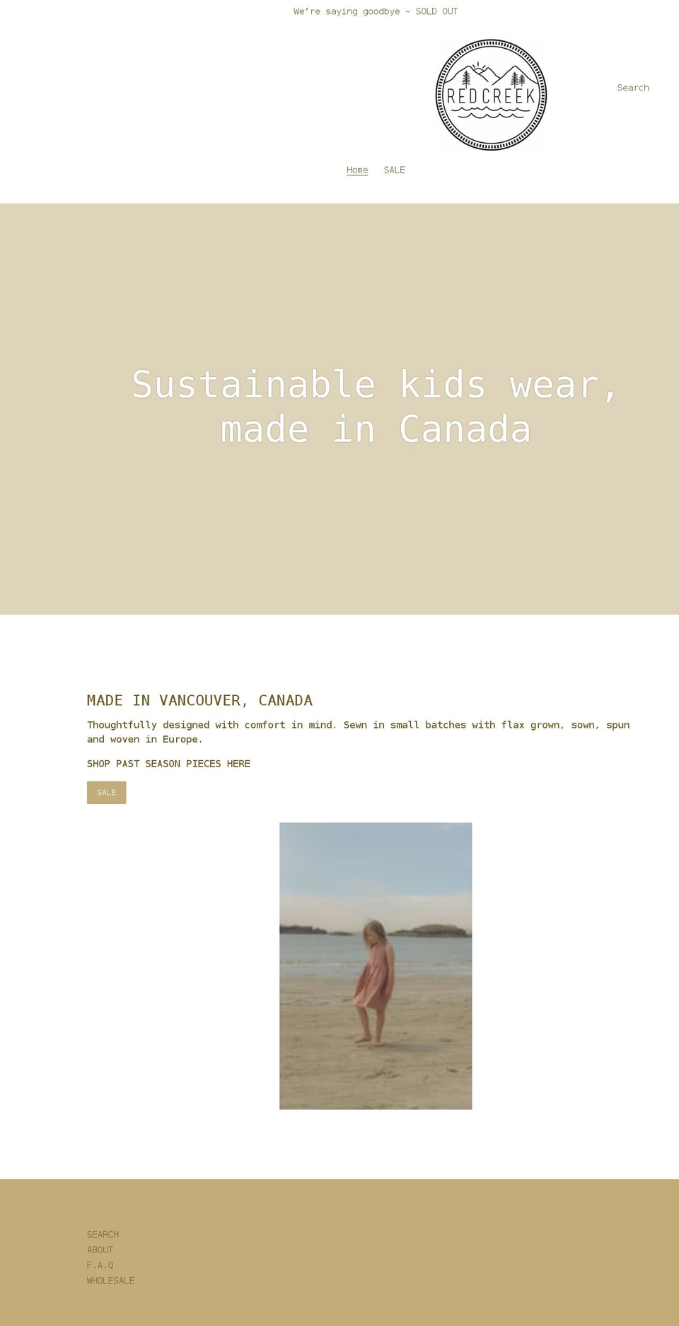 redcreekkids.com shopify website screenshot