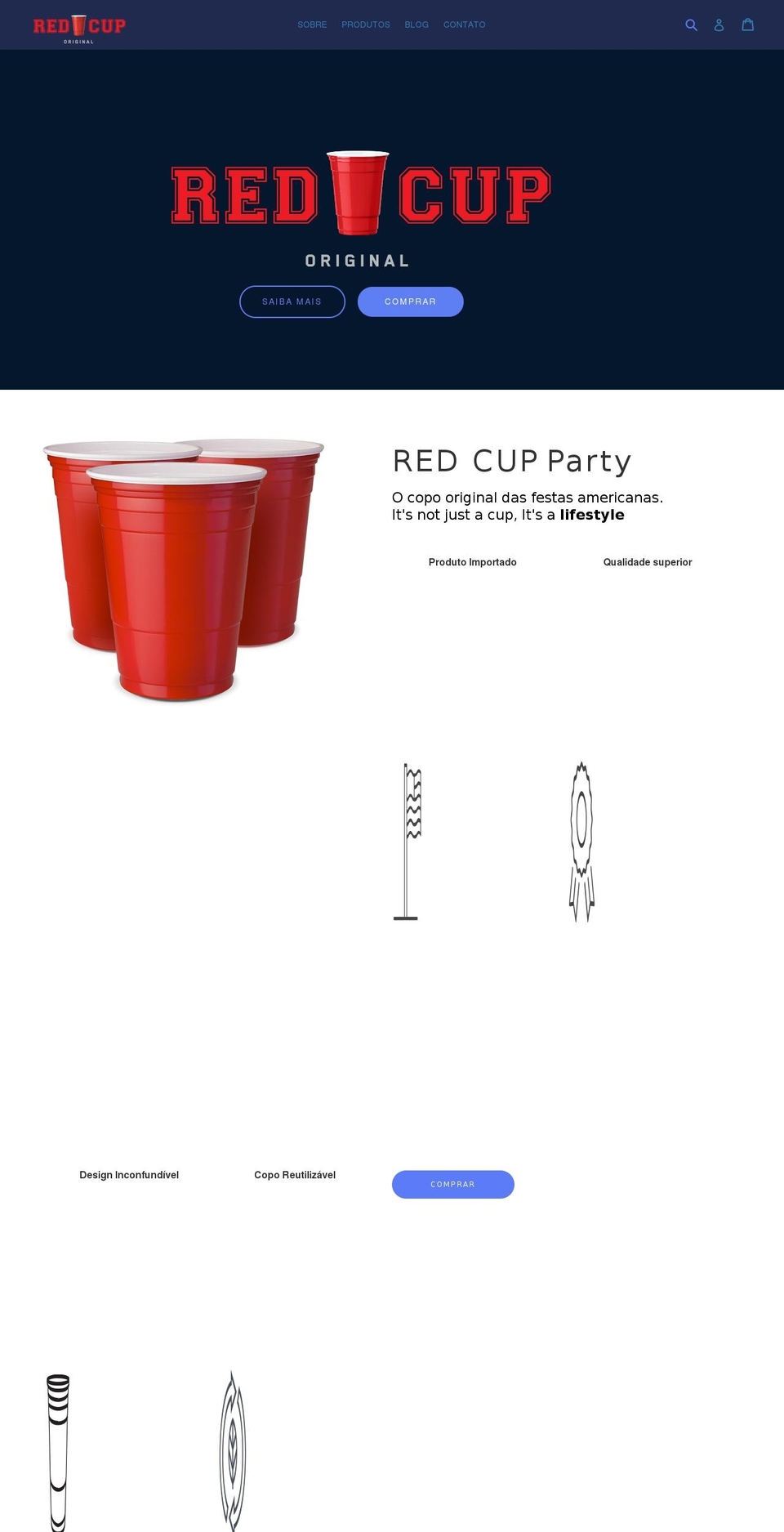 redcup.com.br shopify website screenshot