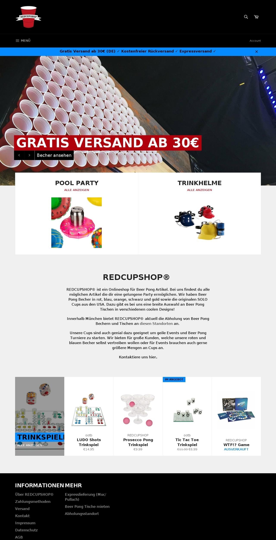 redcupshop.eu shopify website screenshot