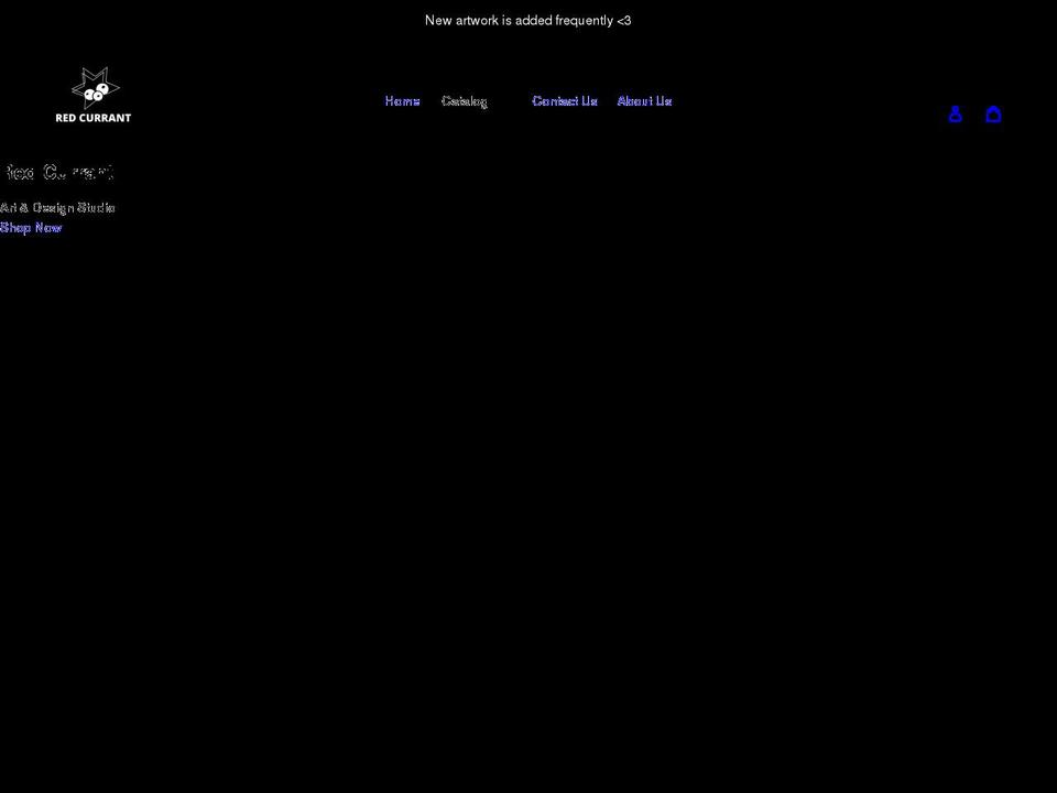 redcurrantart.com shopify website screenshot