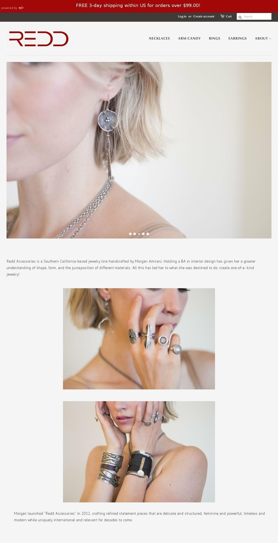 reddaccessories.com shopify website screenshot