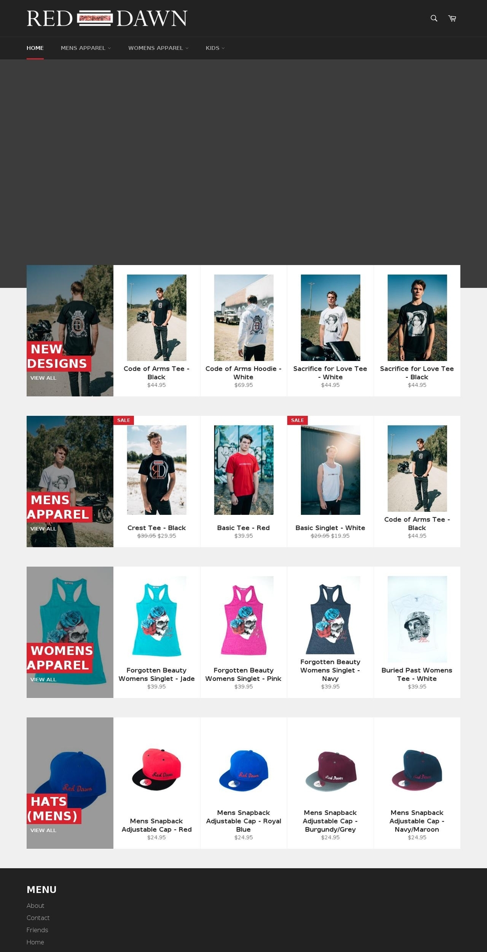 reddawnattire.com — Shopify storefront screenshot