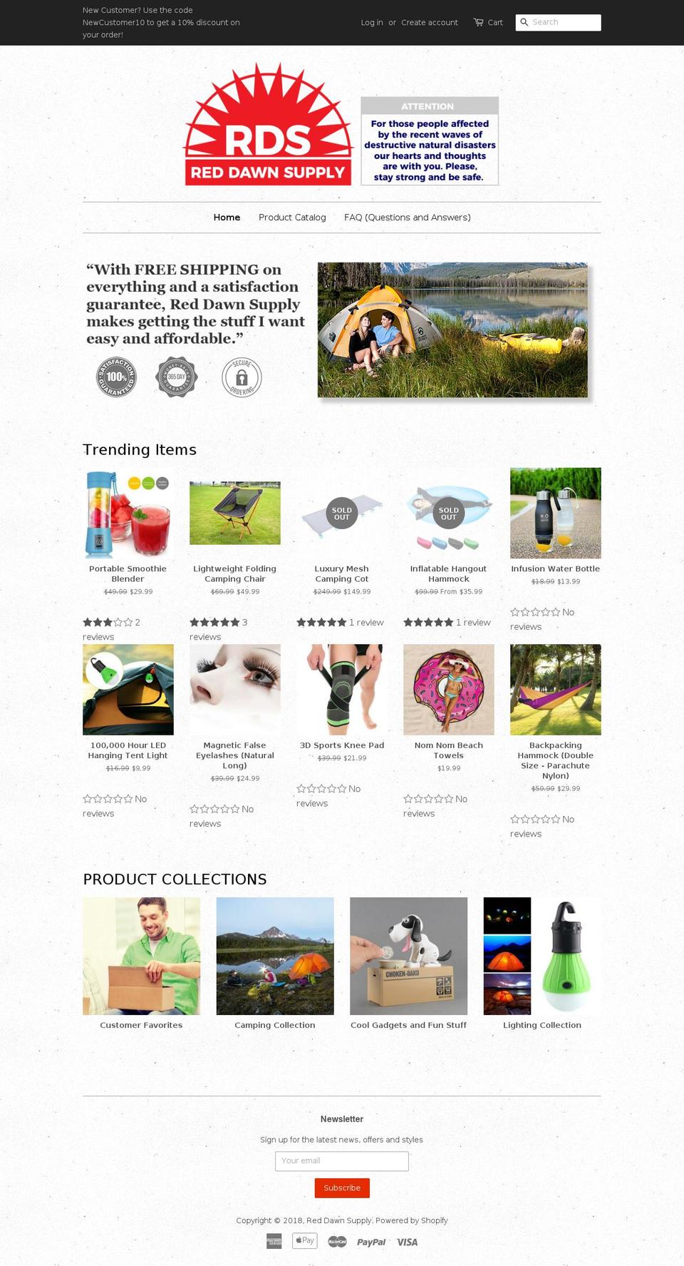 reddawnsupply.com — Shopify storefront screenshot