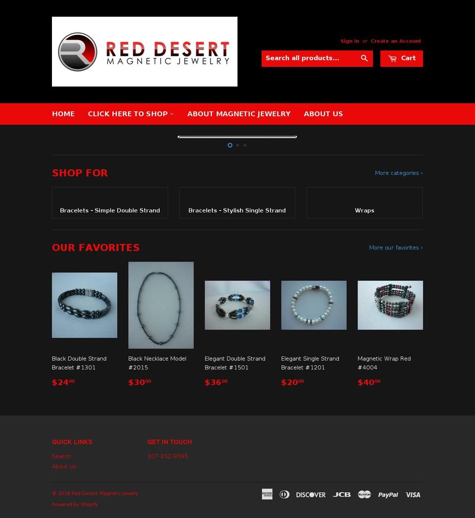 reddesertmagnetic.com shopify website screenshot