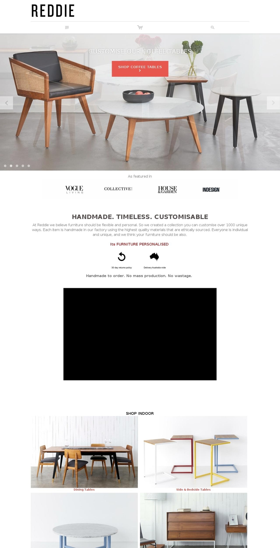 reddiedesign.com — Shopify storefront screenshot