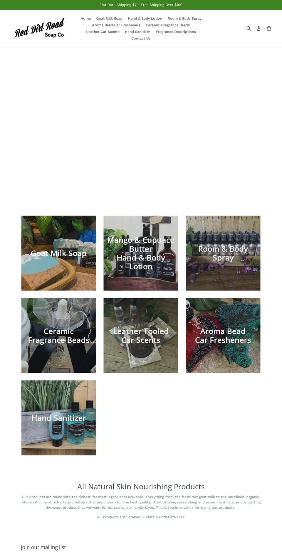 reddirtroad.net shopify website screenshot