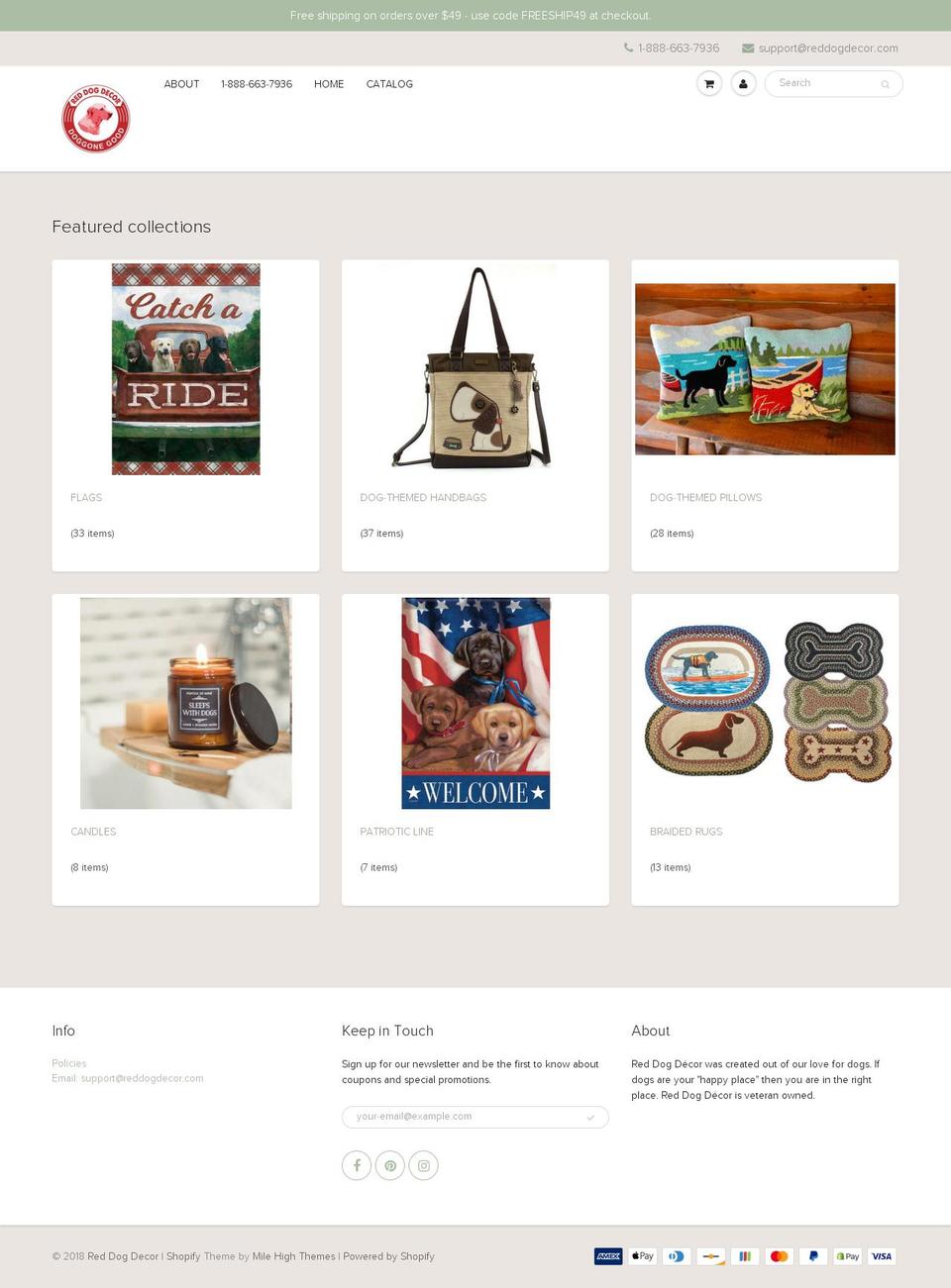 reddogdecor.com — Shopify storefront screenshot