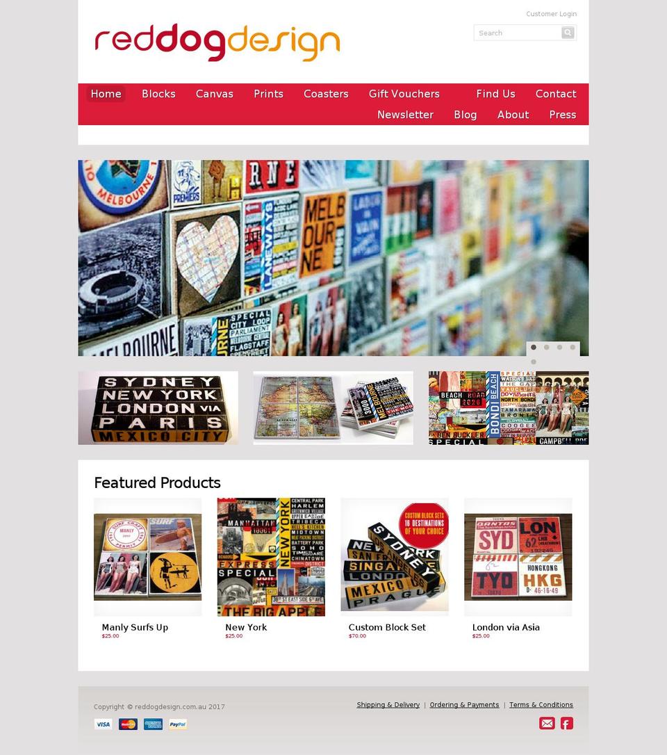 Adaptable Shopify theme site example reddogdesign.com.au