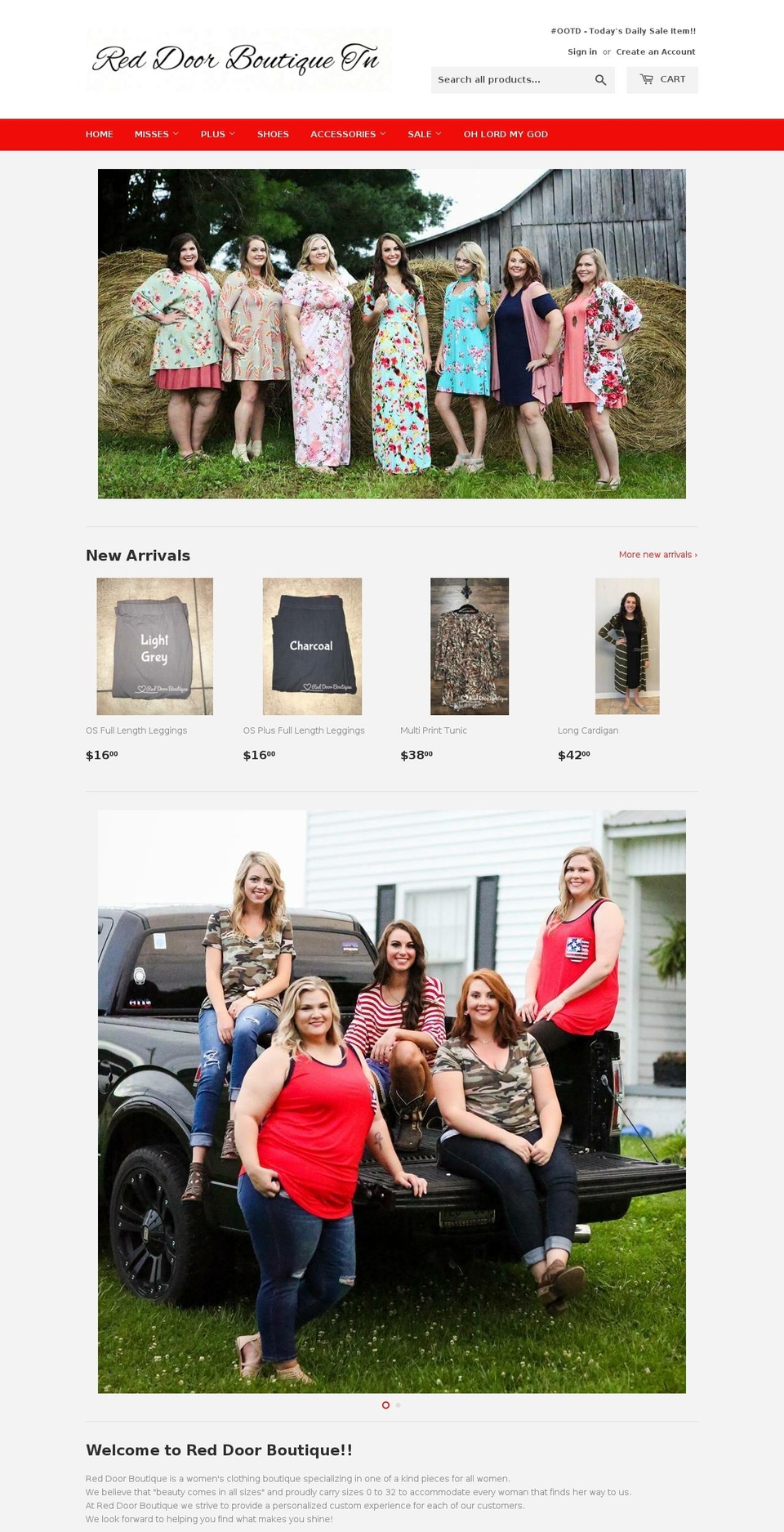 reddoorboutiquetn.com shopify website screenshot