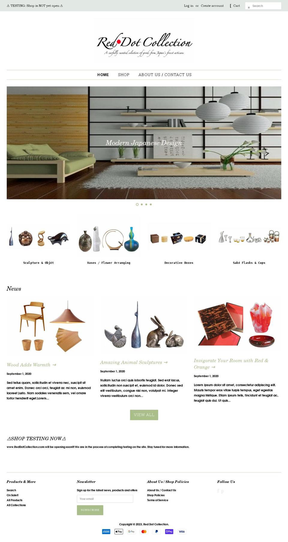 reddotcollection.com shopify website screenshot