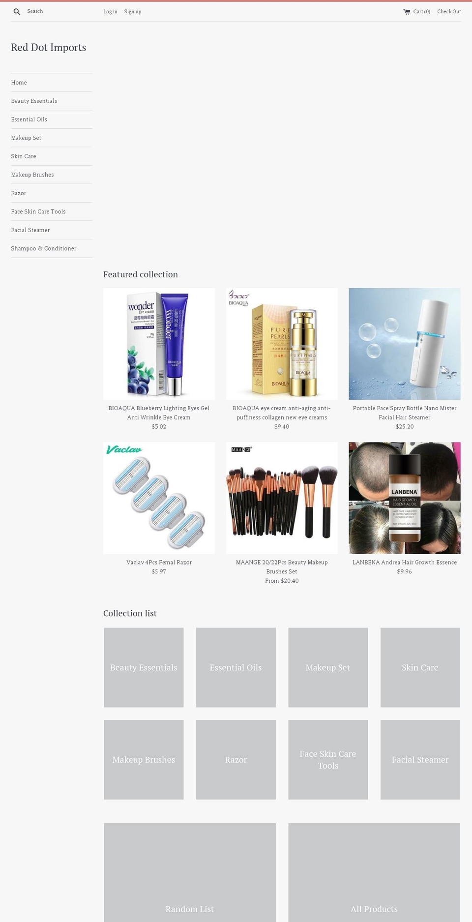 reddotimports.com shopify website screenshot