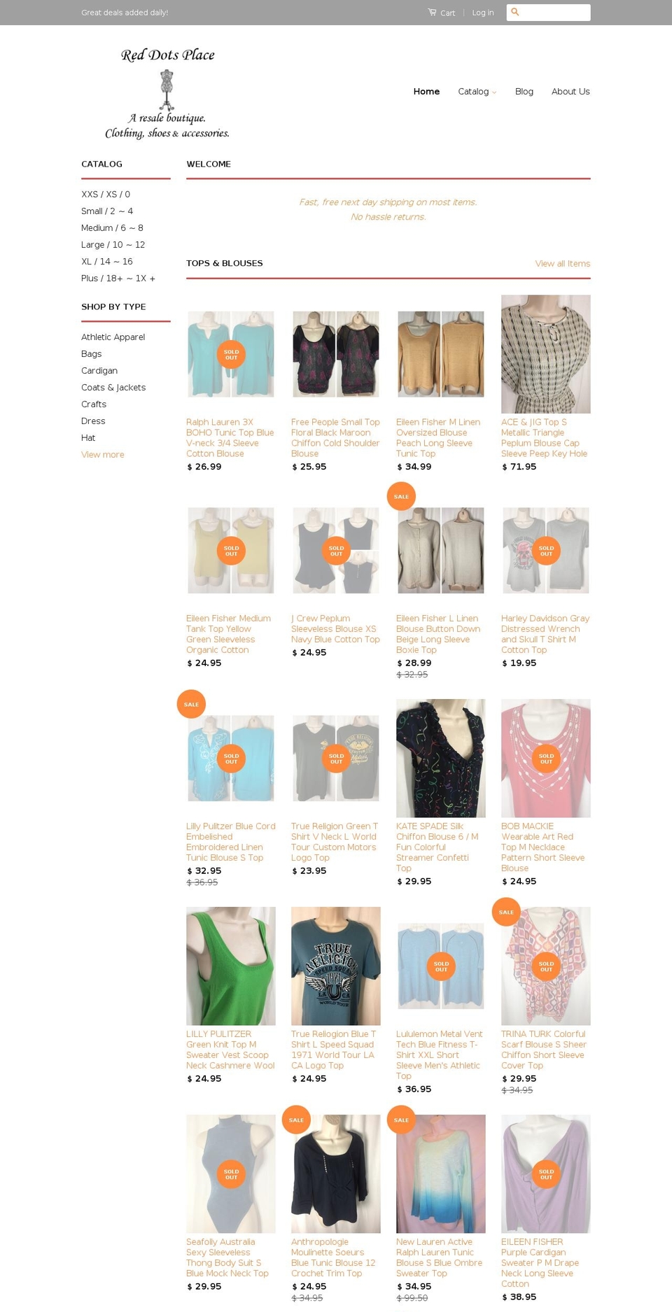 reddotsplace.com shopify website screenshot