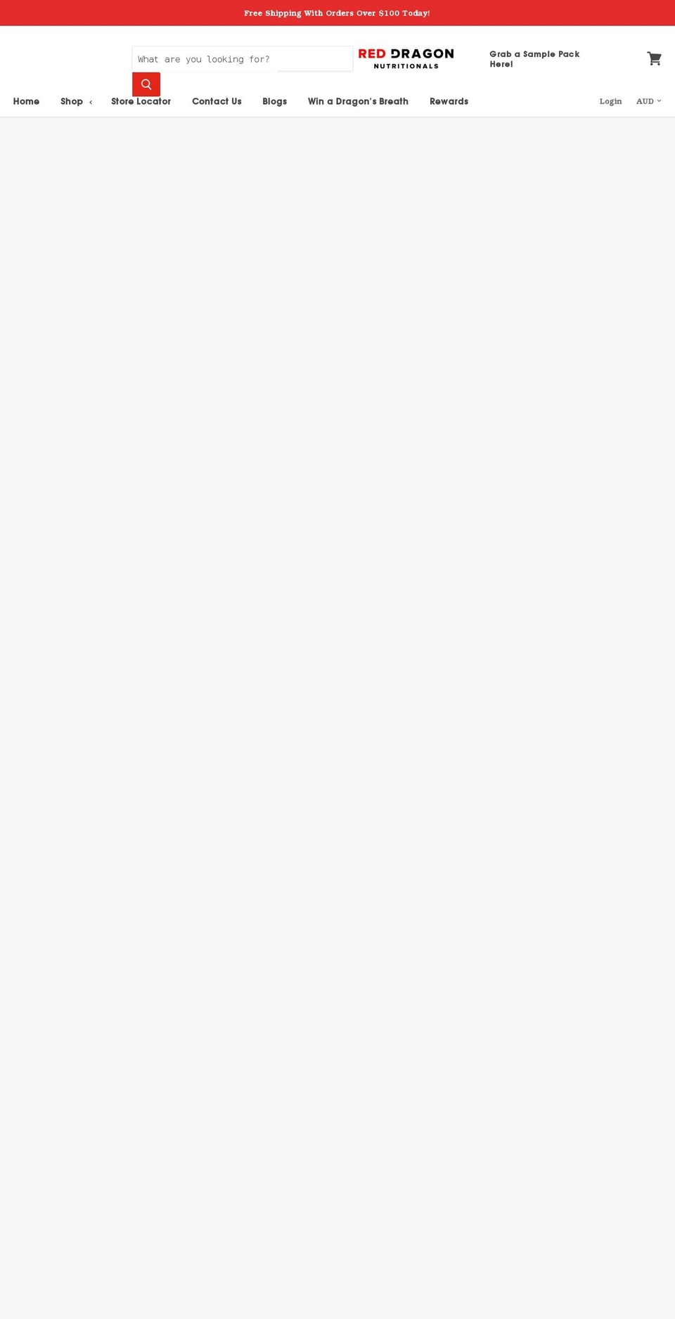 reddragonnutritionals.com shopify website screenshot