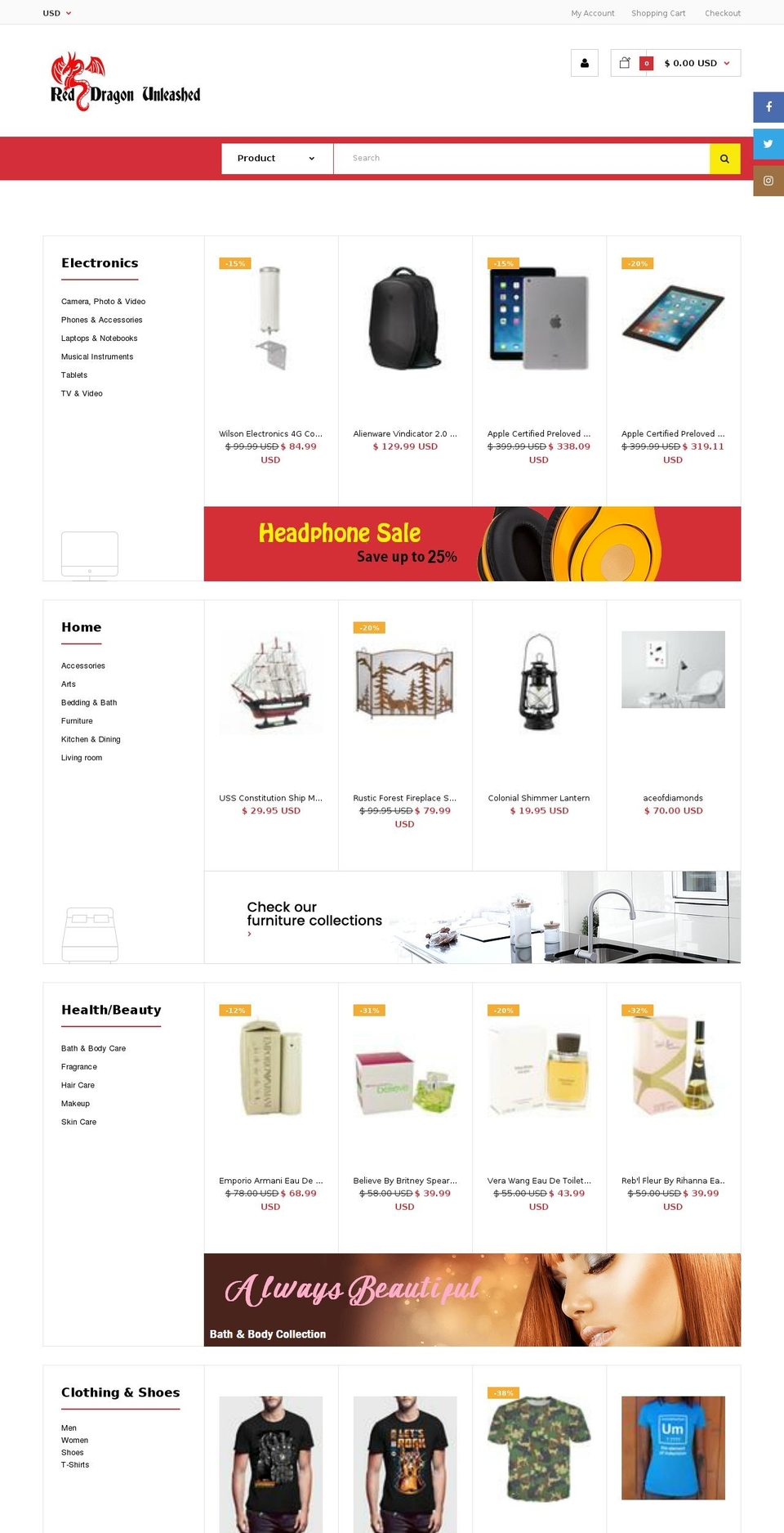 Fastor Market Shopify theme site example reddragonunleashed.com