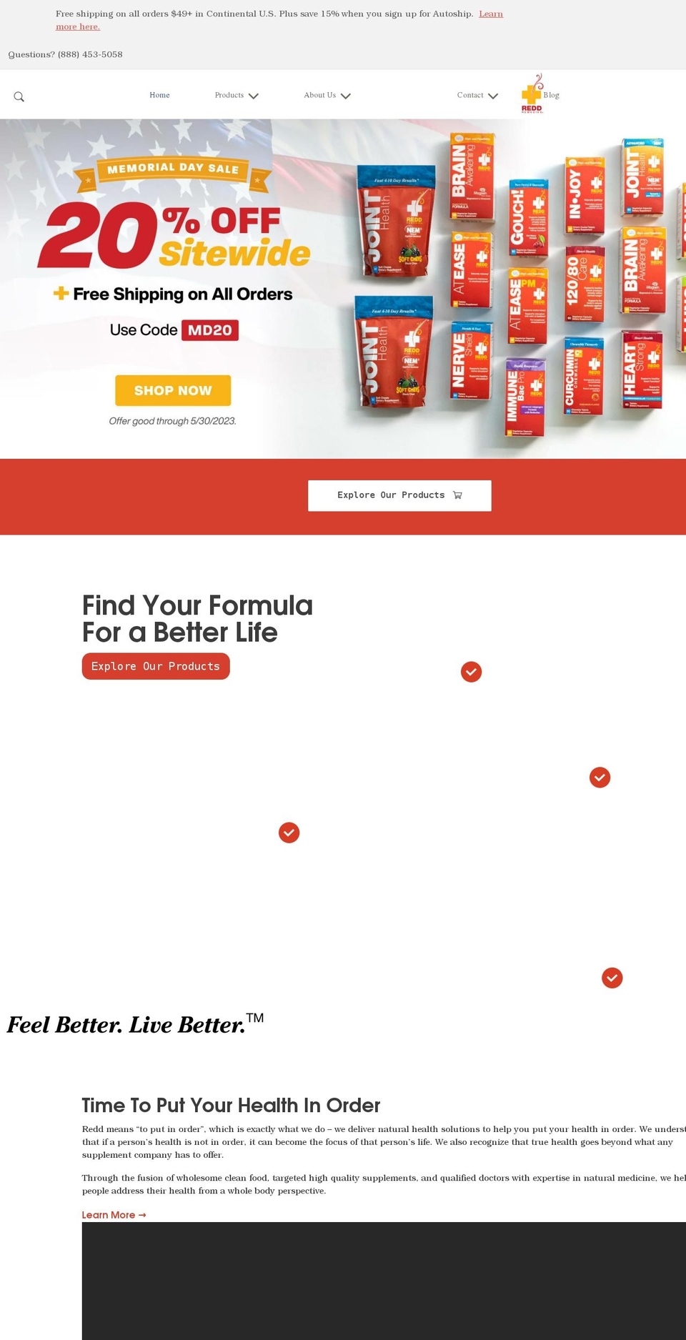 reddremedies.com shopify website screenshot