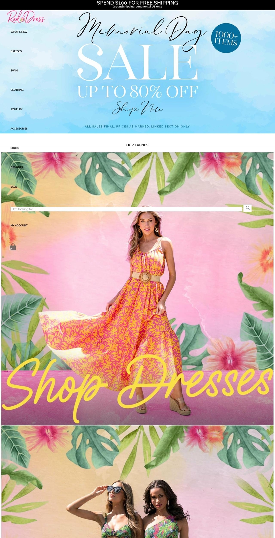 reddress.com shopify website screenshot