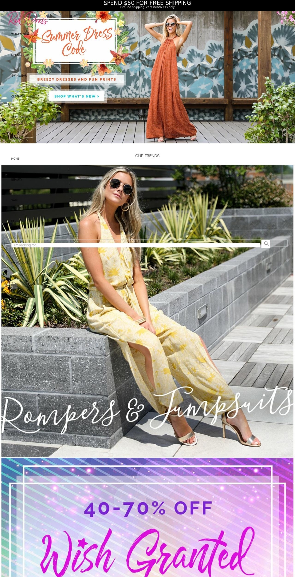 Red Dress Boutique Live Shopify theme site example reddressboutique.com