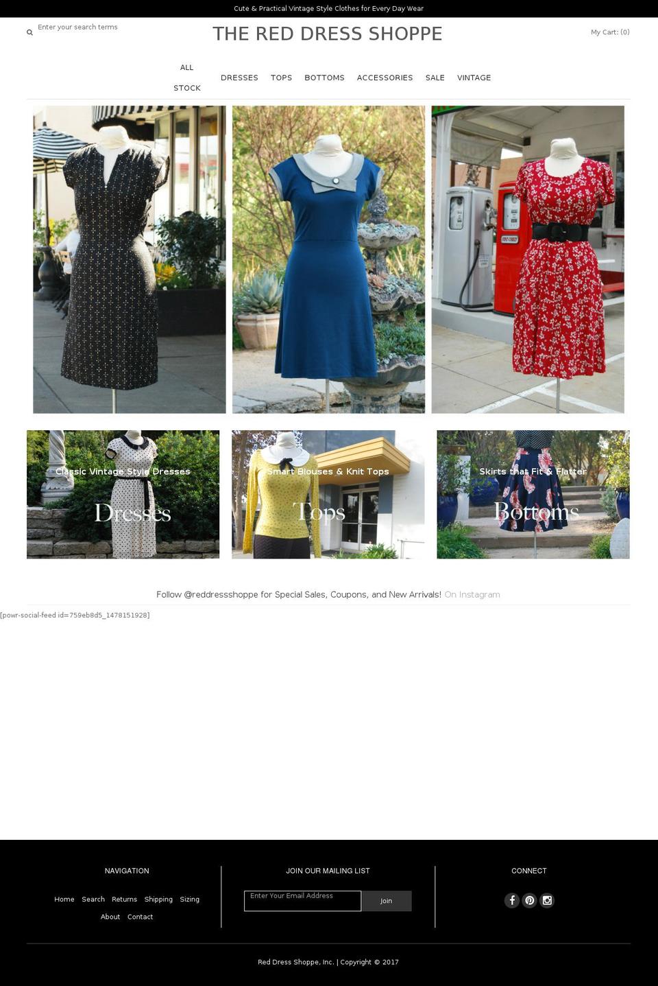 reddressshoppe.com shopify website screenshot