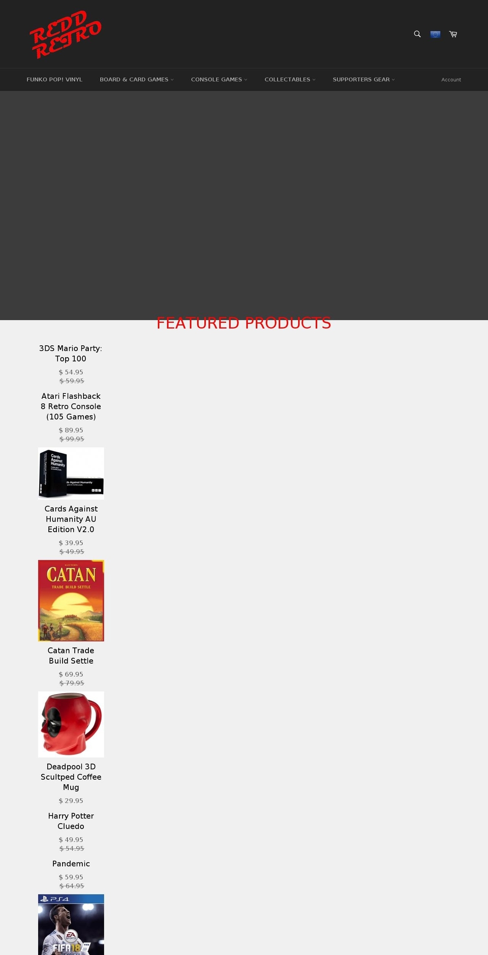 reddretro.com — Shopify storefront screenshot