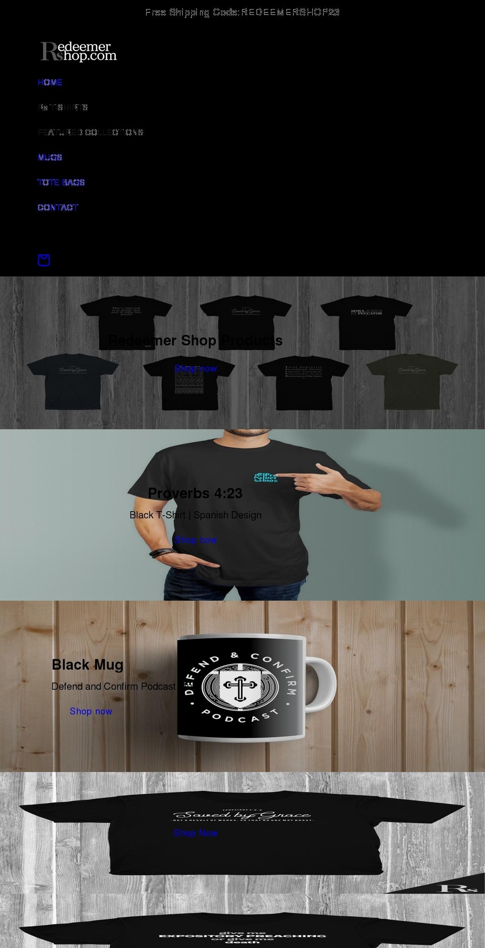 redeemershop.com shopify website screenshot