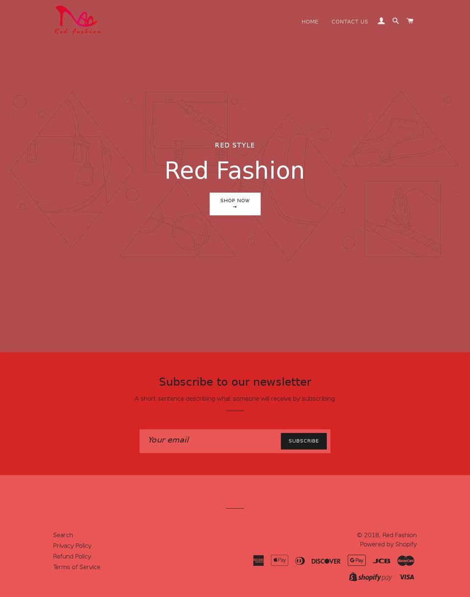 redfashionstore.com — Shopify storefront screenshot