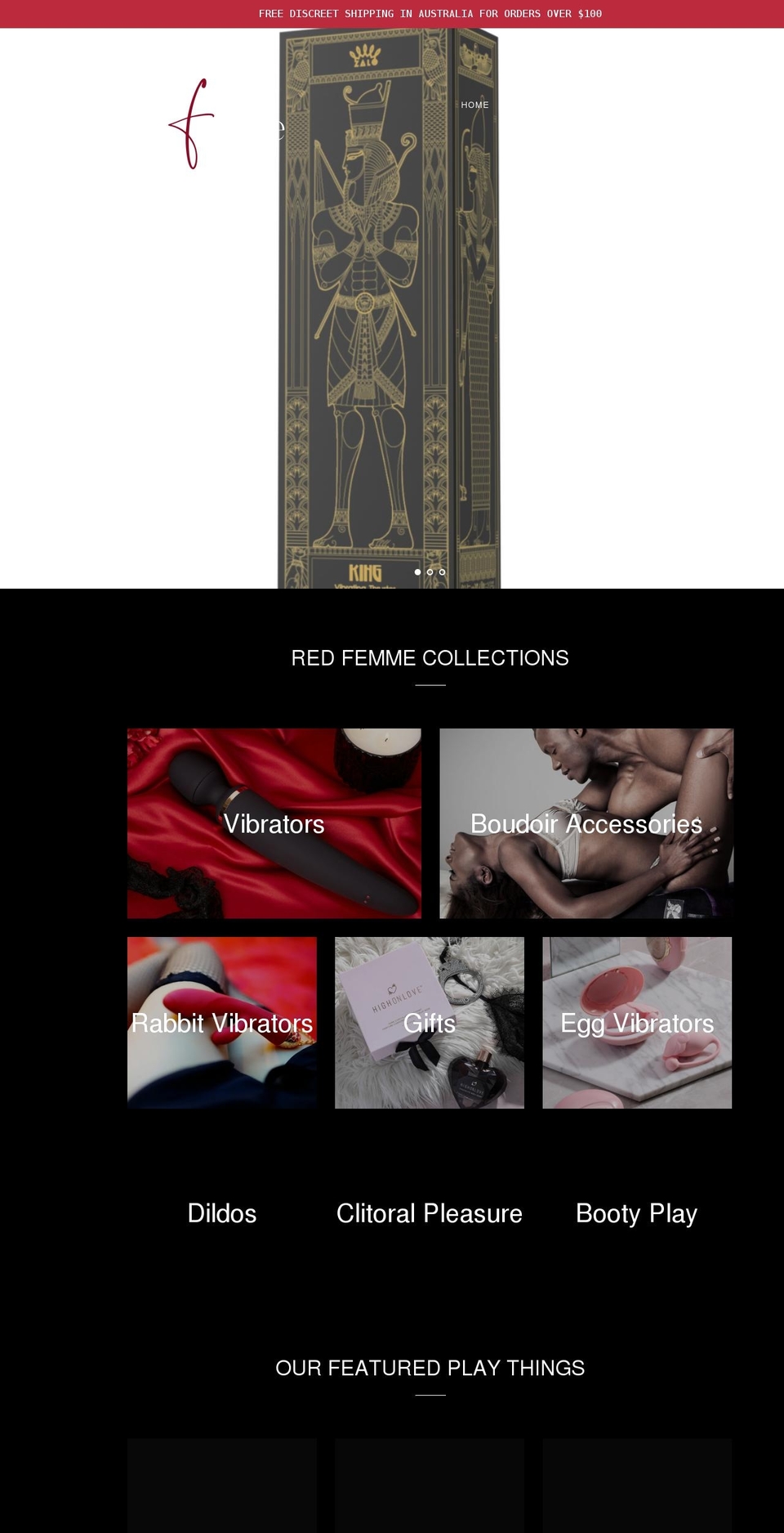 redfemme.com shopify website screenshot