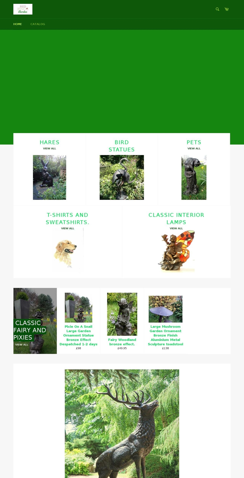 redfinchgardenandgifts.com — Shopify storefront screenshot
