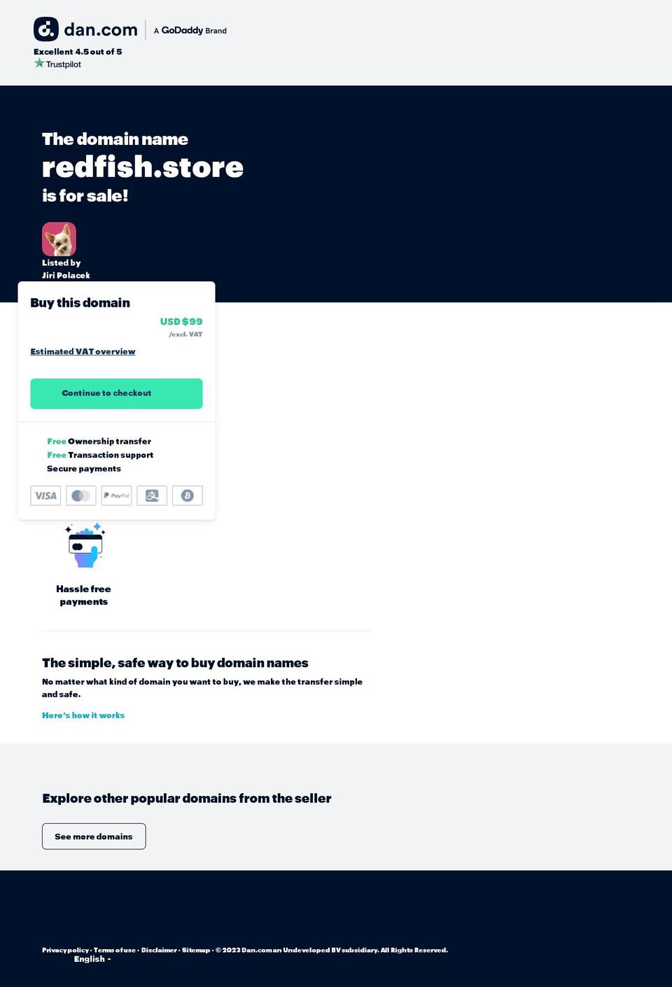 redfish.store shopify website screenshot