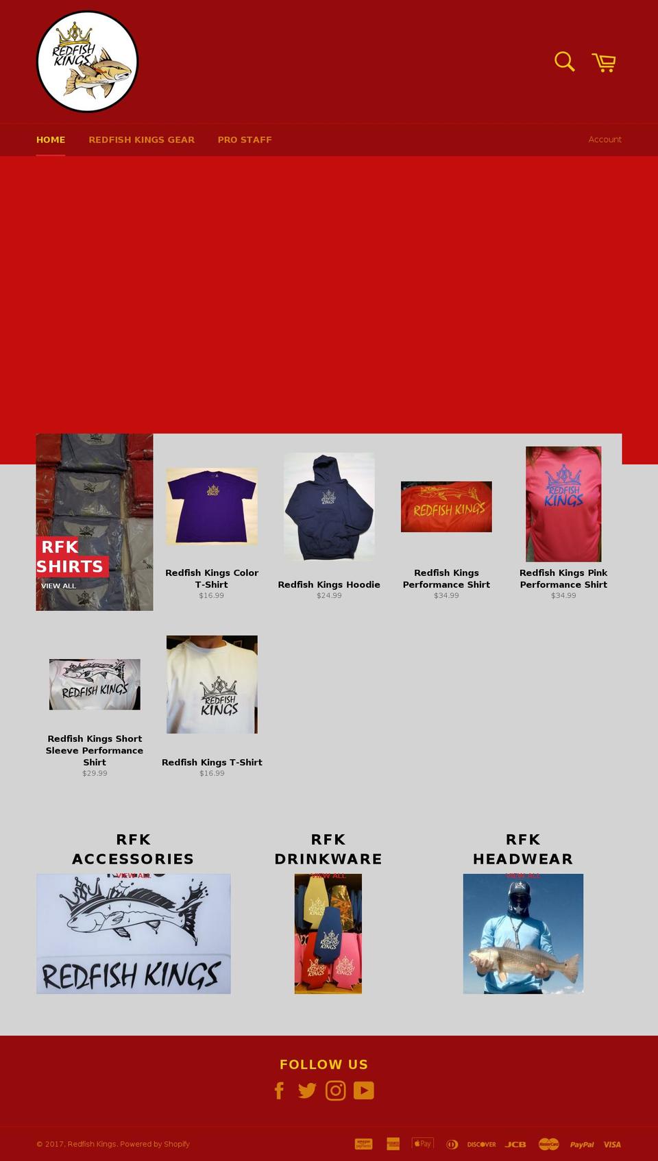 redfishkings.com shopify website screenshot